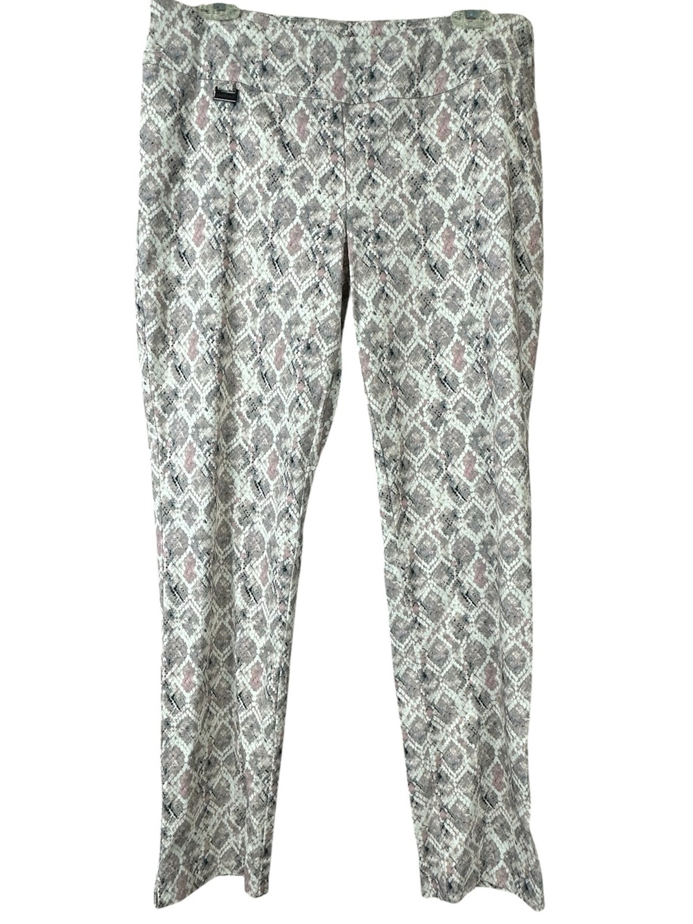 Peck & Peck Print Crop Pull On Pants Women Sz 12